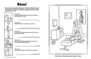 No&eacute;mie va chez le chiropraticien.